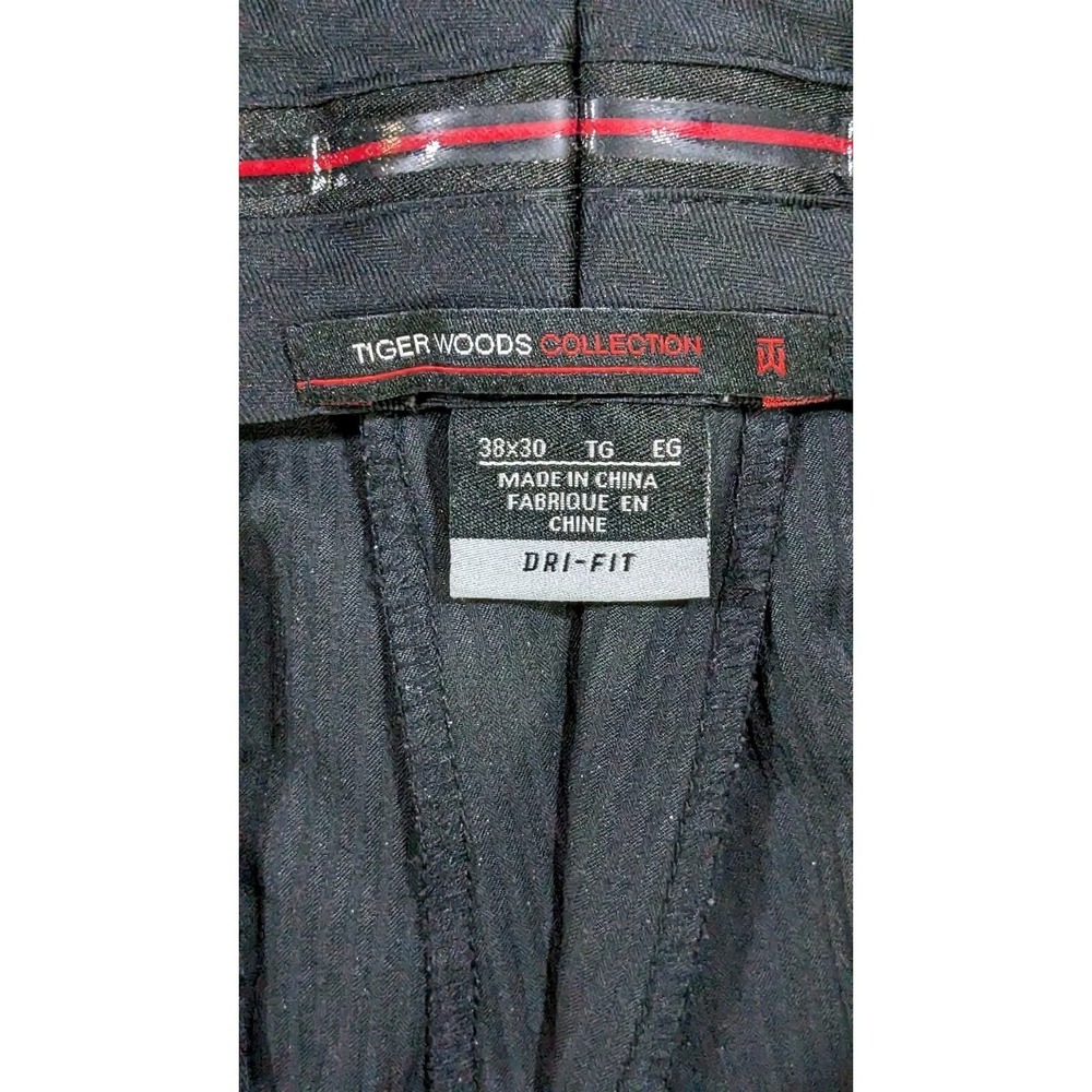 Nike Tiger Woods Collection Black Golf Pants Golf Dri Fit Wicking Mens 38 X 30 - Picture 7 of 12
